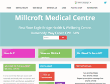 Tablet Screenshot of millcroftmedicalcentre.nhs.uk